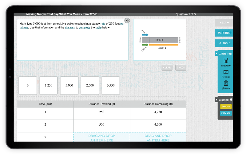 Screenshot of an Imagine Math lesson