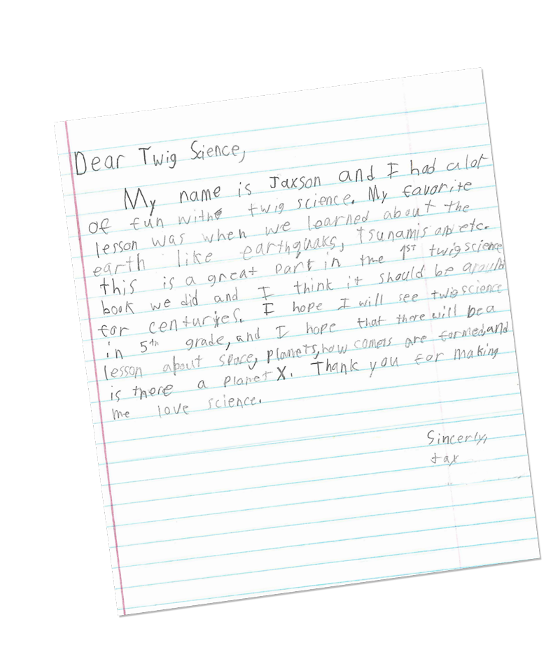 Student letter